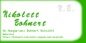 nikolett bohnert business card